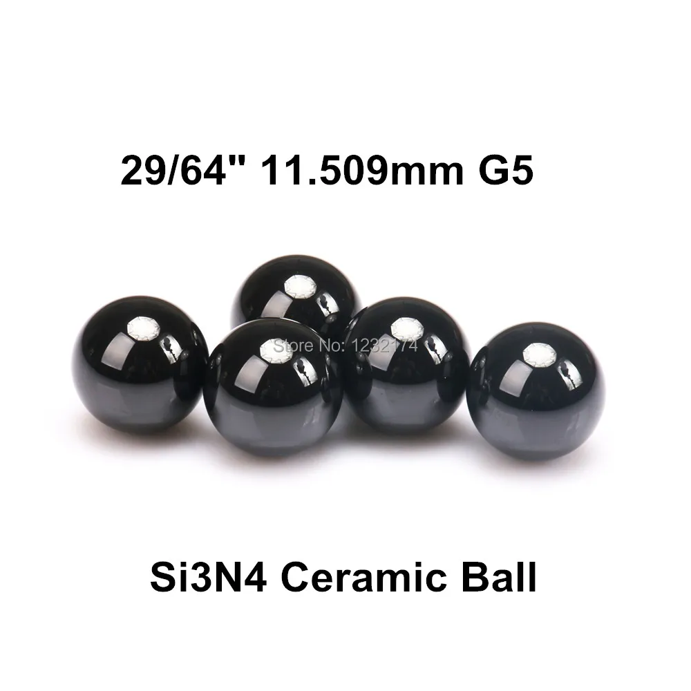 

29/64" 11.509mm Silicon Nitride Ceramic Ball Si3N4 G5 10PCS/Lot Used in Bearing,Pump,Valve ball 11.509mm ceramic ball