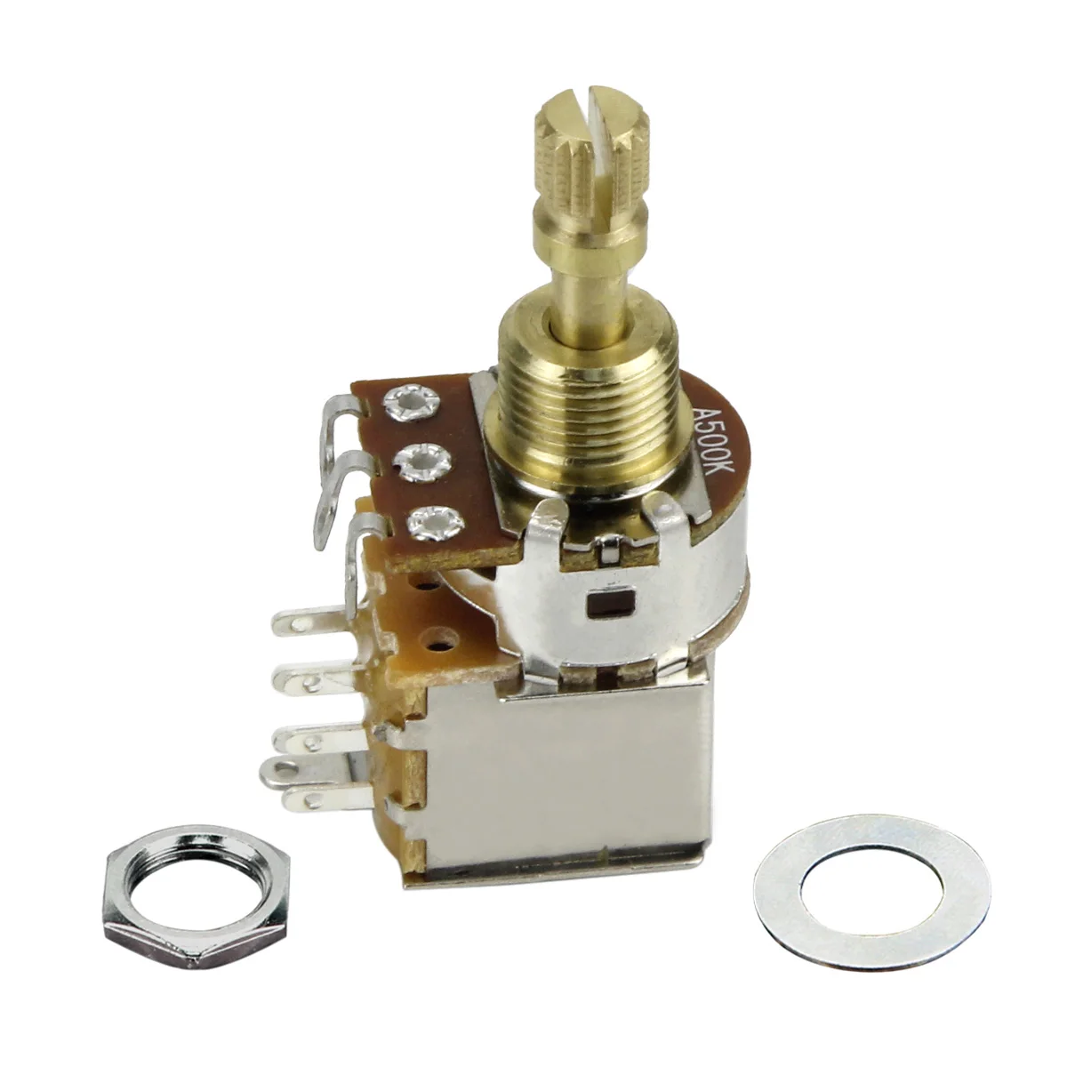 FLEOR Guitar Push Push Potentiometer A500K Audio Taper Short Split Shaft