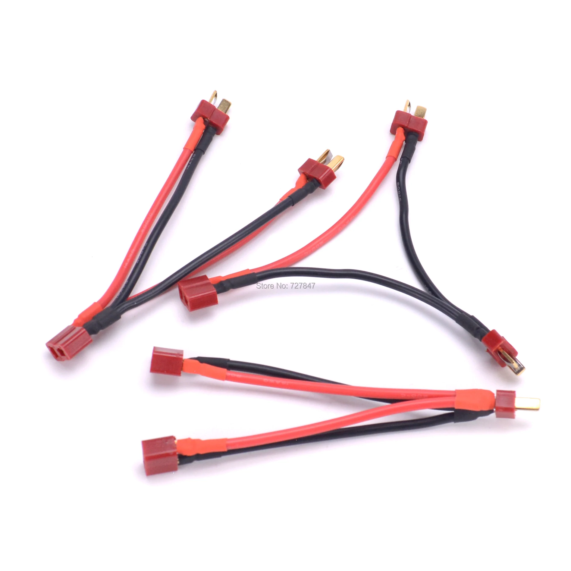 T-Stecker T stecker Y Draht Kabel Harness Weiblichen zu Männlichen T Stecker Parallel Batterie Pack Anschluss Kabel Splitter für FPV