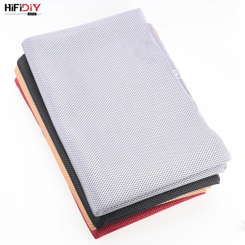 Hifidiy-Mesh Speaker Grill Cloth, Stereo Fabric Grill, Acessórios de Proteção, Branco, Marrom, Prata, Preto, 1,5x0,5