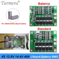 4S 40A 12.8V 14.4V 32650 32700 LiFePO4 BMS litowo-żelazna tablica zabezpieczająca baterię z wyrównaniem start wiertarka standardowa równowaga