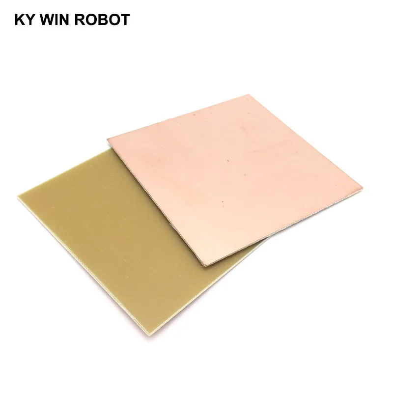 5 pezzi FR4 PCB singolo lato placcato rame piastra Kit PCB fai da te circuito laminato 10x10cm