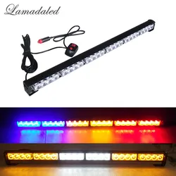 65cm Police led light emergency hazard strobe lights bar led car grille blinking warning lamp safety stroboscope amber red blue