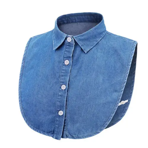 2019 Delle Signore Delle Donne Collare Falso Falso Metà Camicia Camicetta Vintage Staccabile Del Collare Bib Solido Conveniente casual il Modo Nuovo di Vendita