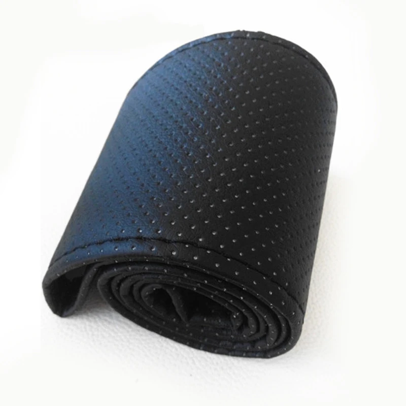36mm Car Truck Braid Leather DIY Steering Wheel Cover with Hole Thread