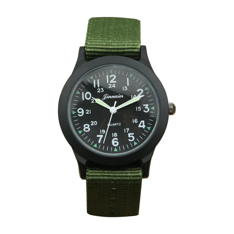 Nazeyt promotion unisex sports army watch middle student boys and girls luminous nylon couple watch multi-color gift clock