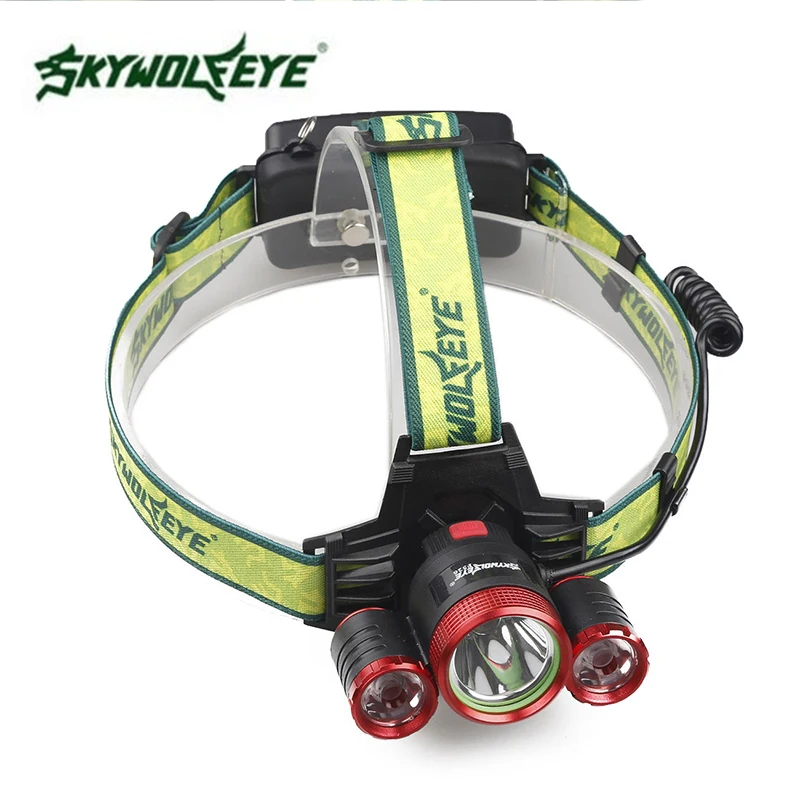 1set 20000LM Strong Light LED Headlamp Flashlight Headlight Rechargeable Head Lamp