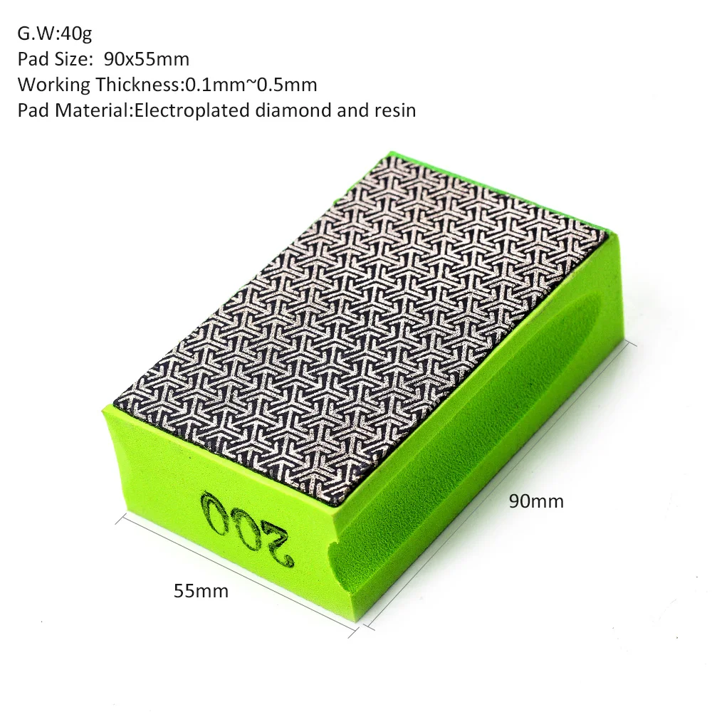 Grit 200 # diamante Elettrolitico lucidatura a mano pad per la lucidatura di vetro, pietra, piastrelle, alluminio e ferro acciaio