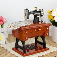 Vintage Music Box Sewing Musical Toy Sewing Machine Music Sartorius Model Play Creative Gift