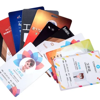 Custom business cards Logo printed PVC card plastic staff ID cards personalized photo membership cards 0.76-1mm thickness no MOQ