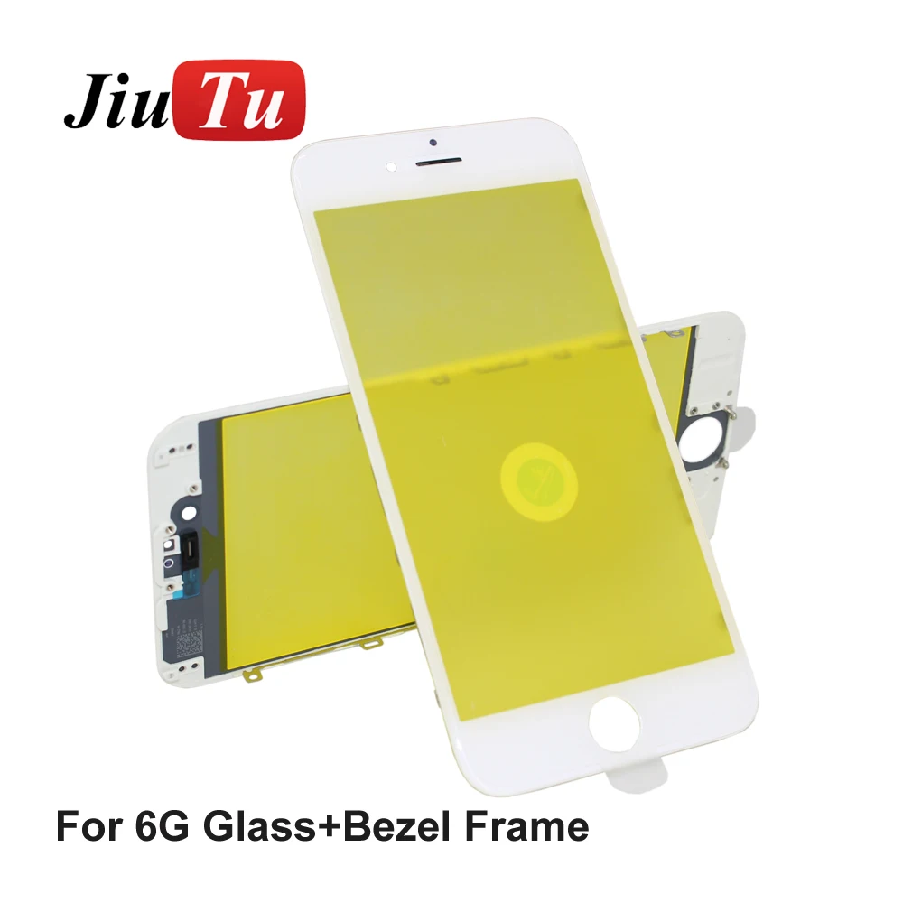 Cadre de lentille en verre avec pression à froid pour iPhone 6/6 Plus/6s 6s Plus/7/7 Plus/8/8 Plus, rénovation d'écran LCD fissuré, 10 pièces