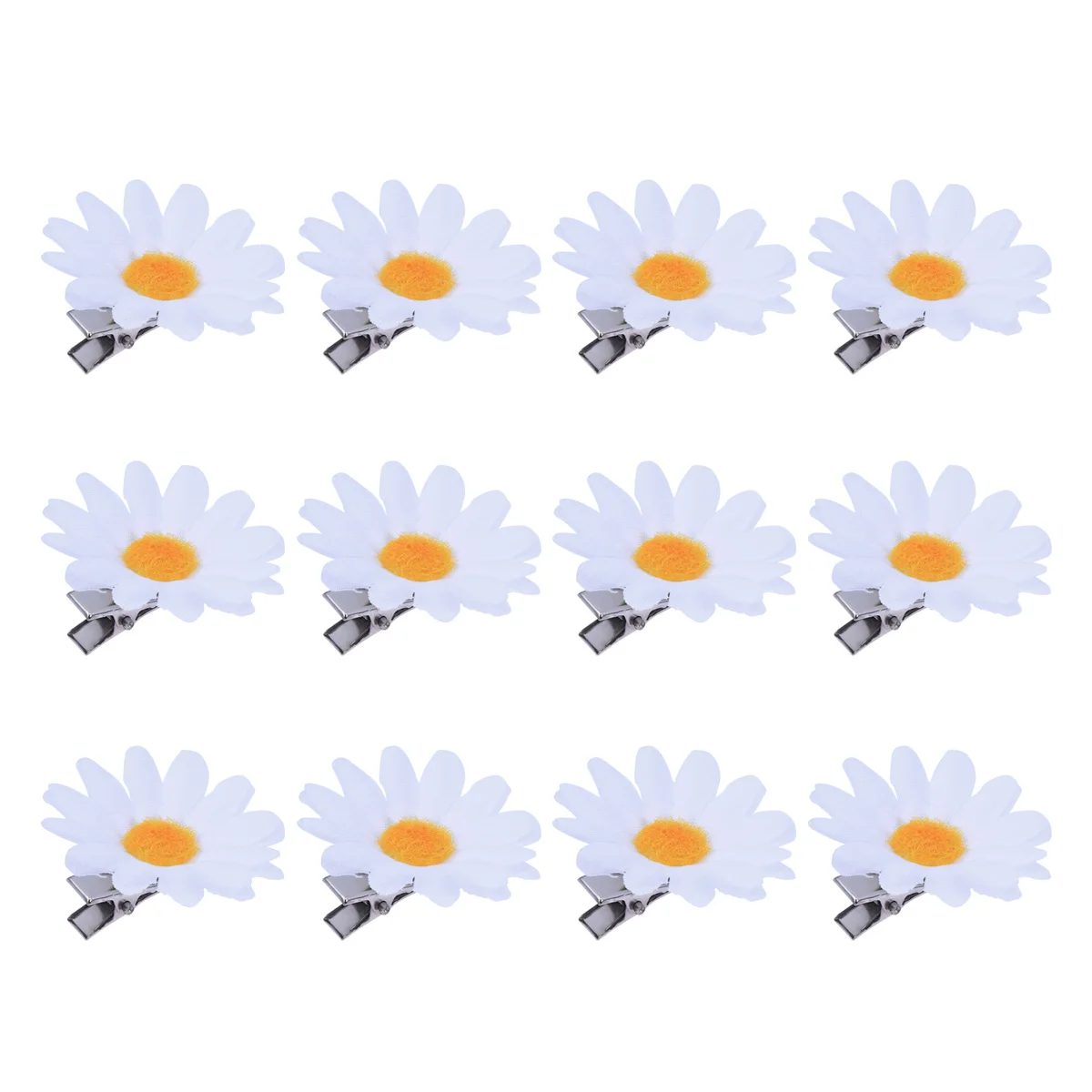 12pcs Hair Pins Flower Cute Daisy Simulation Hair Accessories Decorative Hair Pins Hair Pins for Girls Ladies Women