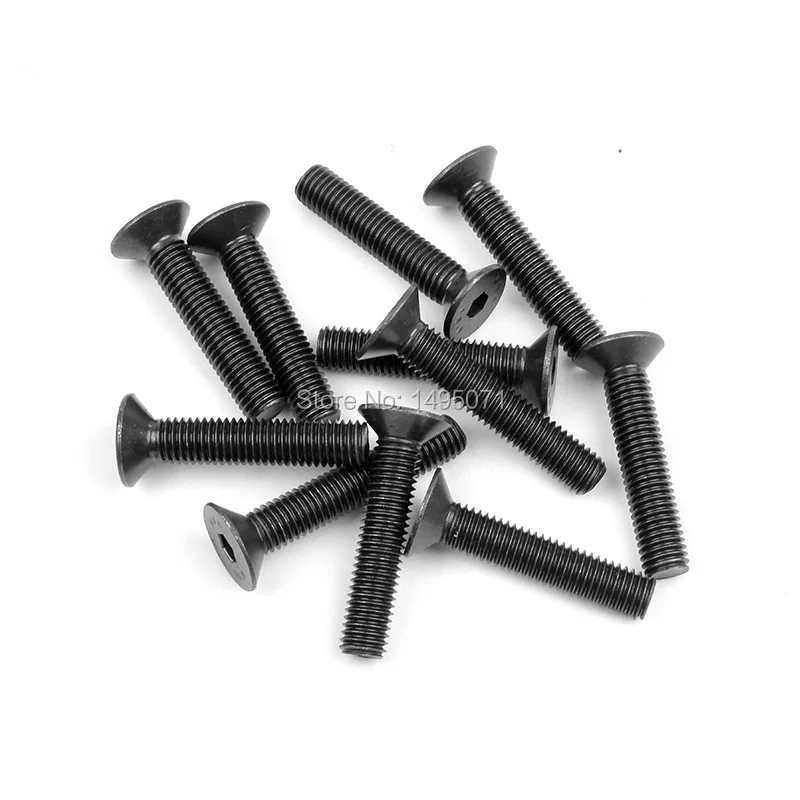 500PCS/LOT DIN7991 Metric M2 Black Grade 10.9 Alloy Steel Countersunk Flat Head Hex Socket Cap Screw Bolt