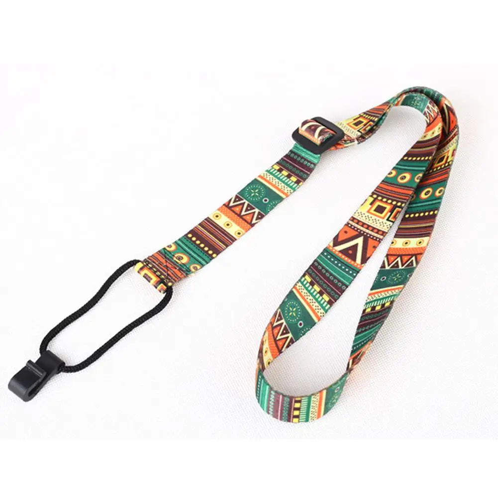 Muspor Hawaii Guitar Strap Ethnic Pattern Adjustable Nylon Clip On Ukulele Strap Belt Sling With Hook Ukulele Guitar Accessories