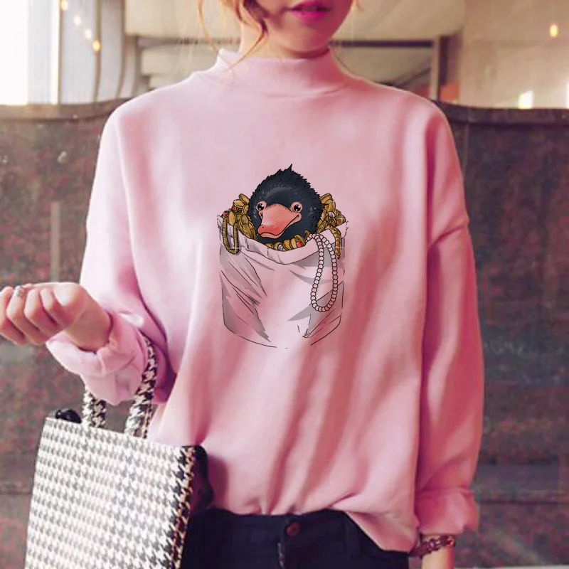 niffler hoodies women korean style hood oversized clothes harajuku fashion winter hood winter pink clothes