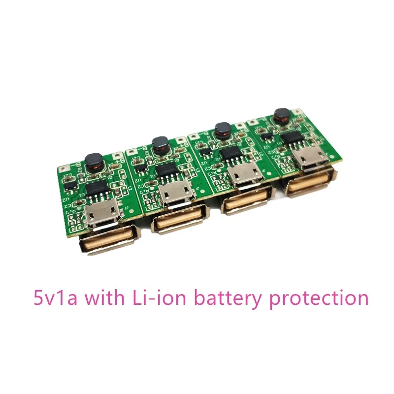 5V Step-Up Power Module Lithium Battery Charging Protection Board Boost Converter 5v1a USB For DIY Charger power bank pcb bms