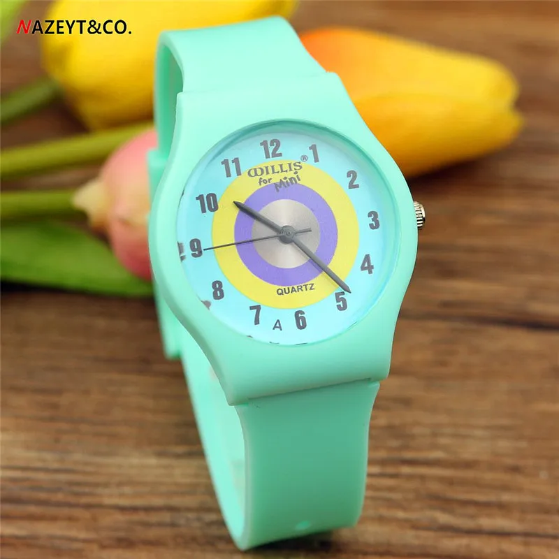 

Top selling green color strap jelly watch for women dress gift simple design waterproof quartz watches free shipping