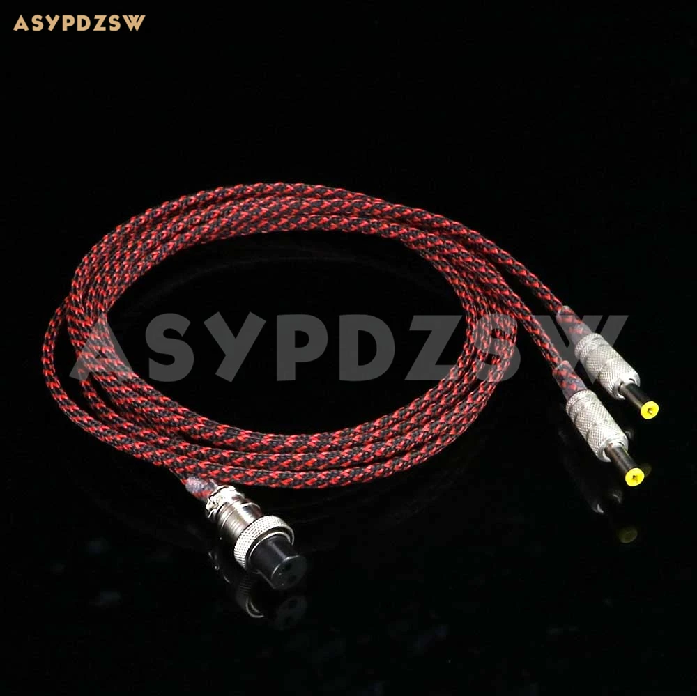 1.2メートル銀メッキワイヤーGX16mm-2PINに2個5.5*2.1ミリメートル男性リニア電源ケーブル