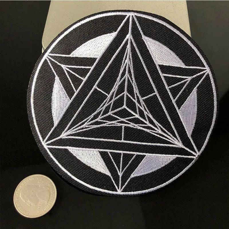 

PGY Six Stars Sticker Round Both Triangle Magic Cube Magic Patches Back Rubber Embroidery Diy Appliques Patch Accessories