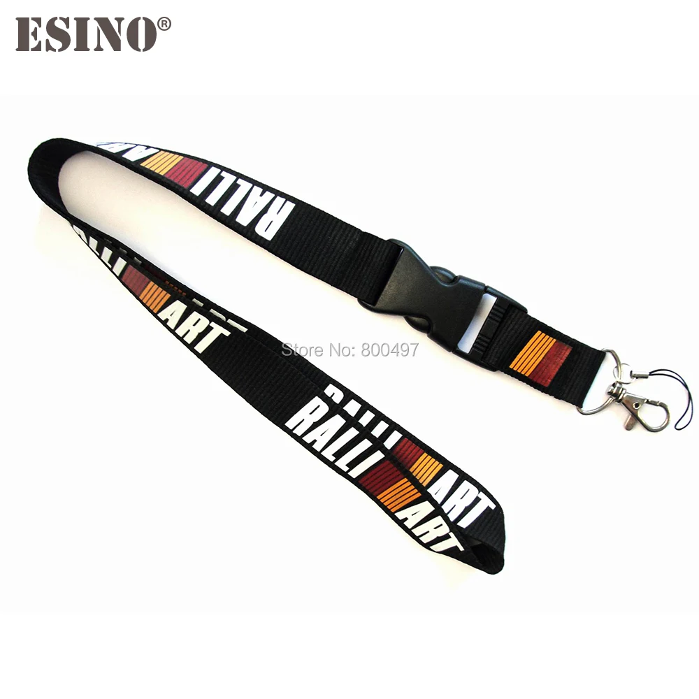 Car Styling Creative Design Car Accessory Lanyard Detachable Camera Strap Badge ID Running Cell Key Ring for Ralliart Ralli Art