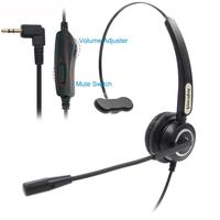 2.5mm jack headset Volune and Mute for Panasonic Cordless Phones and Polycom Grandstream ATT,Linksys SPA Zultys Gigaset phones