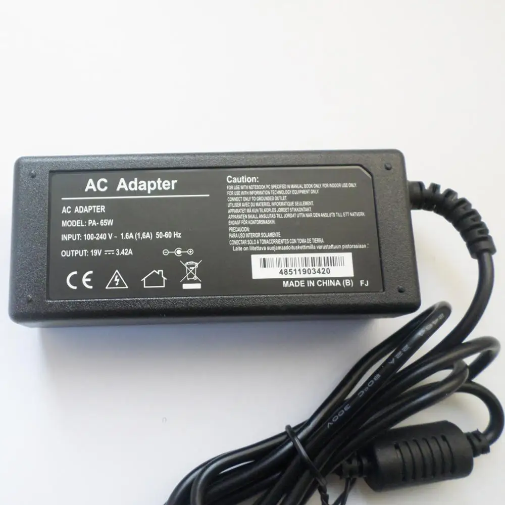 AC Adapter Charger For Asus AS197 K42F-A1 K53E-A1 K601J U45JC U8V UL20A C2B X53U-XR1 X53U-XR2 S500CA-CJ011H S500CA-CJ019H 65W