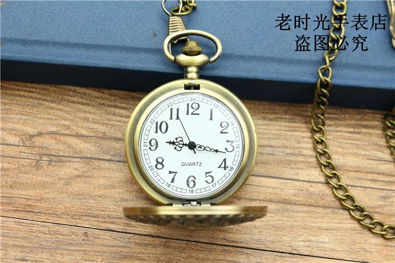 Relogio De Bolso Bronze Antique Vintage Quartz Steampunk Pocket Watch Spider Web Hollow Women Men Pendant Necklace Chain Gifts