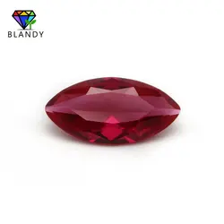 Free Shipping 5# Red Stone 2x4~8x16mm Marquise Cut Gems Synthetic Rubi Corundum Stone For Jewelry