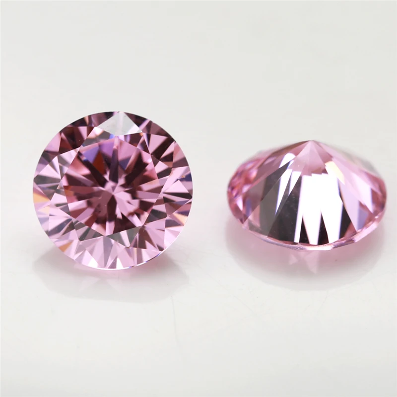 100pcs/lot 0.8mm~3.5mm Round Shape Loose CZ Stone Pink Color AAAAA Cubic zirconia Synthetic Gems For Jewelry DIY Stone