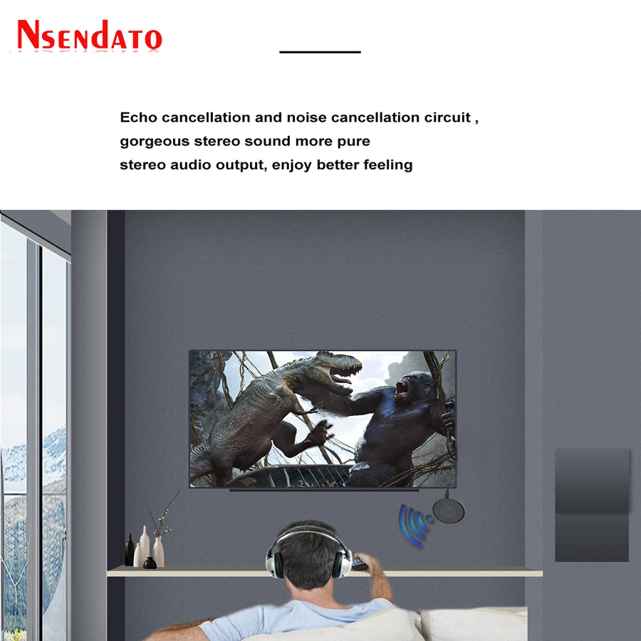 Transmisor de audio con Bluetooth 5,0, adaptador de música inalámbrico con conector de 3,5mm, transmisor Bluetooth 5,0 para TV, PC, MP3/4