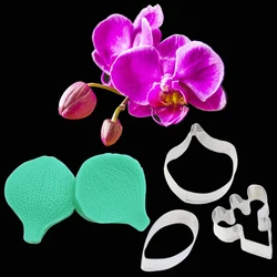 Phalaenopsis Petal Flower Veiners Silicone Molds Fondant Gumpaste Clay Water Paper Cake Decorating Tools,Sugarcraft CuttersCS257