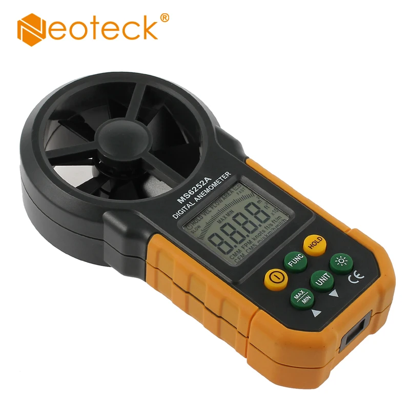 Neoteck Anemometer Digital Wind Speed Meter Tester with  LCD Backlight Display 6252A Multifunction  Digital Anemometer Tester