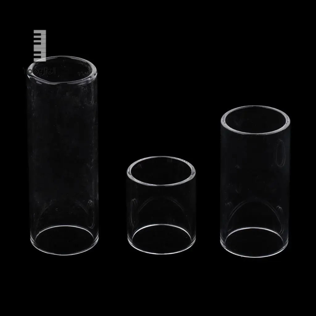 1 Set Glass Electric Guitar Slip Slides String Finger Glass Bottle Neck For Musical Stringed Instrument Accessories 28/50/69mm