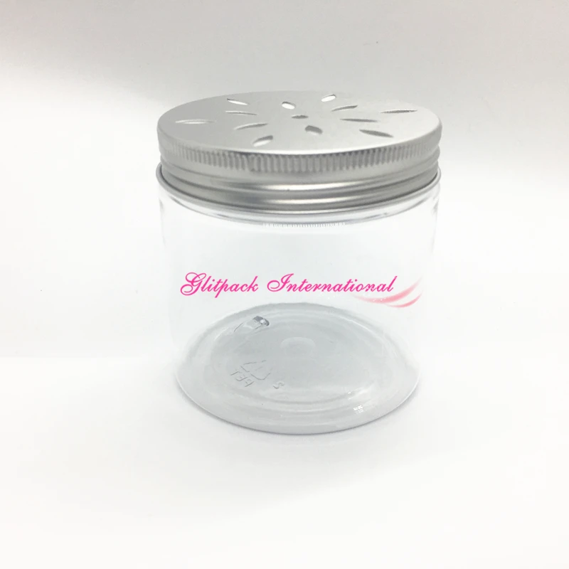 

30pcs/lot 7oz hollow Aluminum Lids Solid Air freshener Containers 200ml plastic pots with lids 200g skin care jars wholesale