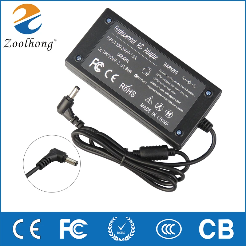 Zoolhong  24V 3.5A Switching Power Adapter LED Display Power Supply Monitoring Power Supply