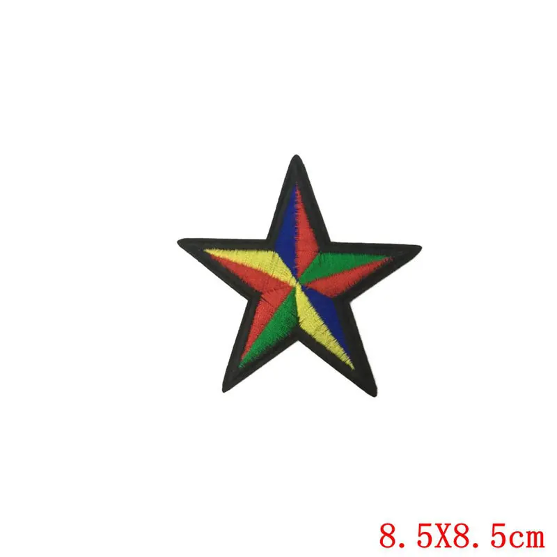 Small Star Military Embroidery Patches for Clothing Iron on Clothes Jeans Applique Clothes Badge Stripe Sticker Iron-on Transfer