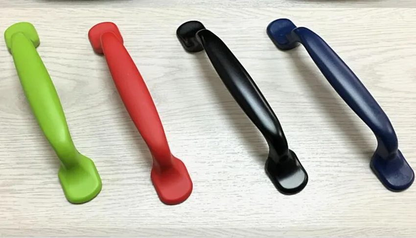 96mm Modern Fashion Colour Furniture Door Handles White Black Blue Pink Purple Kitchen Cabinet Wardrobe Drawer Handle Knob Pull