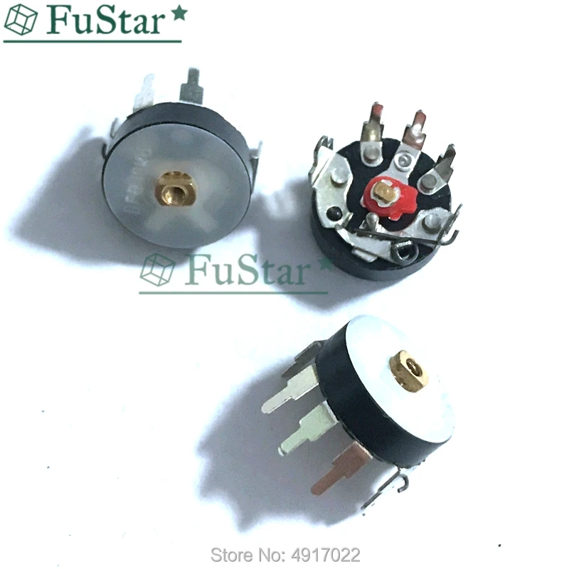 10PS/LOT 10K RV12 Straight Angle Radio Potentiometer RV12MM B503 B103 B10K B50K Power Amplifier Volume Potentiometer With Switch