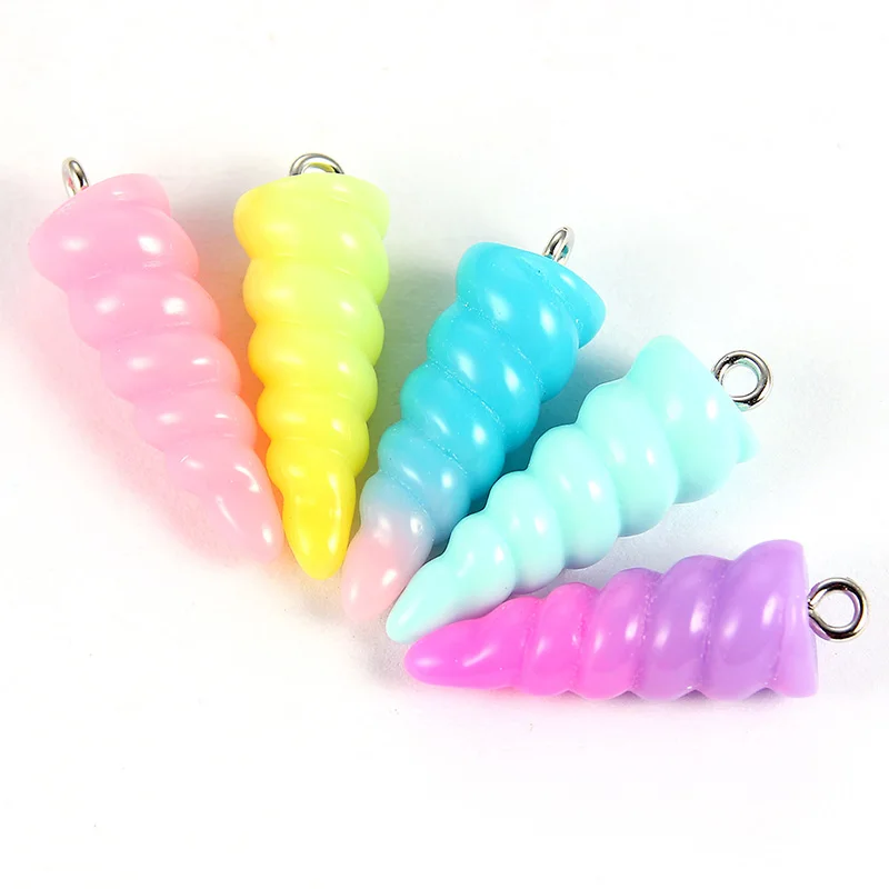 10pcs Mixed Random Color Alloy Resin Unicorn Charms Pendant For Jewelry Making Earrings Necklace For Girl