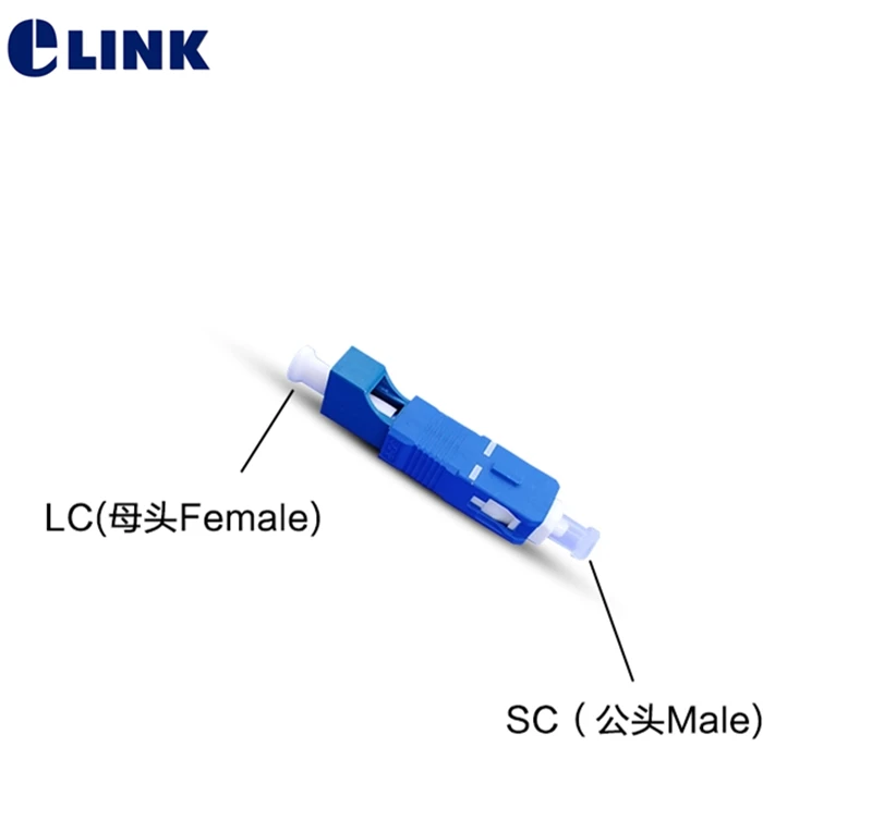 fiber optic adapter LC-SC hybrid female to male VFL use SM MM APC connector ftth coupler free shipping factory ELINK 5pcs