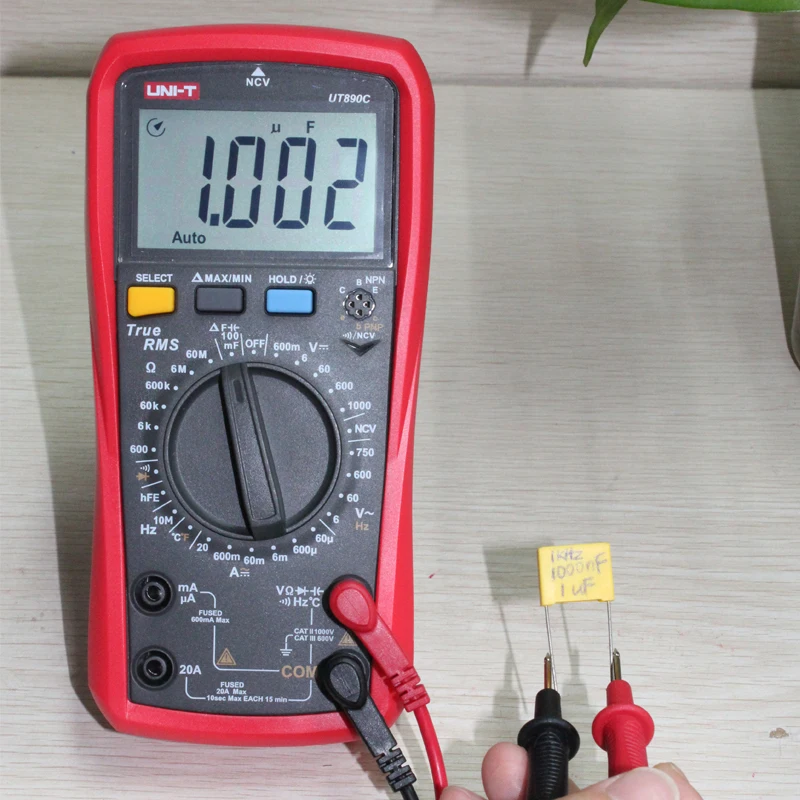 UNI-T Uniform UT890C/UT890D+ Digital Multimeter; Manual Range True RMS Multifunction Digital Multimeter/NCV/Capacitance Test