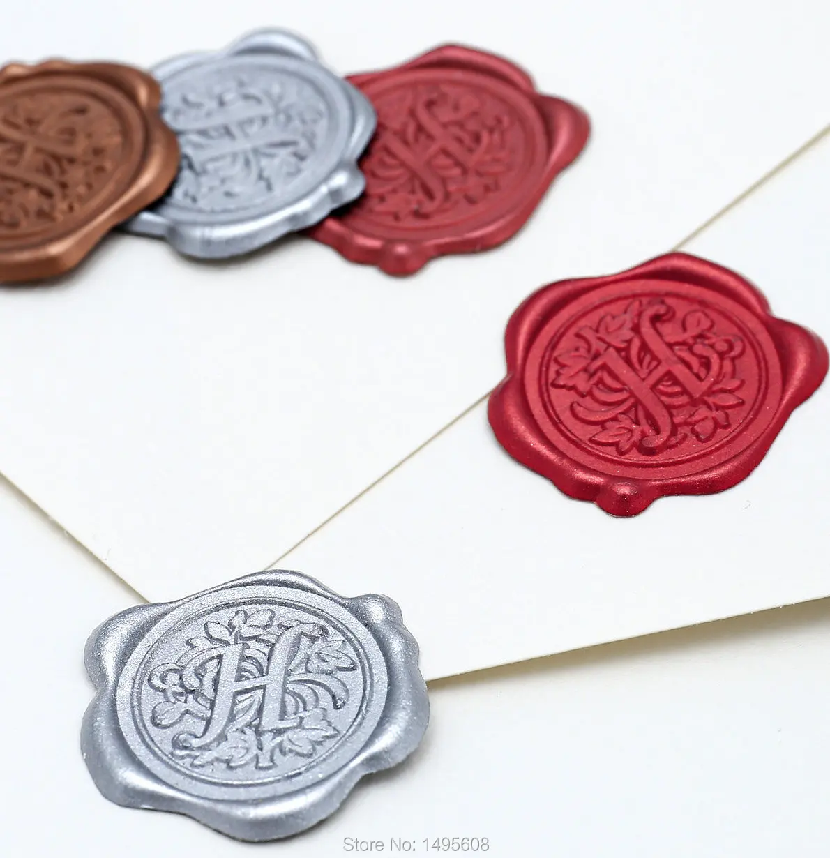 Custom overflow Self Adhesive Wax Seal Stickers, wedding wax stamp, envelope seal,  invitation stickers ,23 Color Available