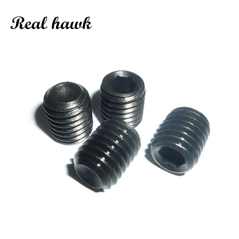 10pcs M2x3/M3x3/M3x4/M4x4mm Alloy Steel Metric Thread Cup Point Grub Screw Inner Hexagon Socket Set Machine Screw Bolts RC parts