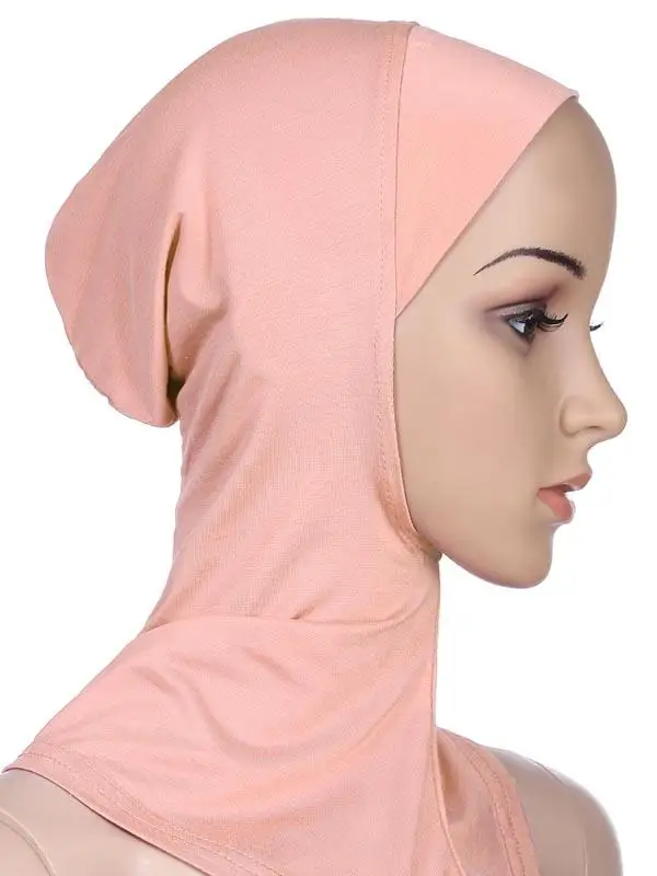 Cubierta completa musulmana suave para mujer, gorro de hueso Hijab, bufanda interior islámica para el cuello, sombrero para la cabeza, ropa islámica para el cuello