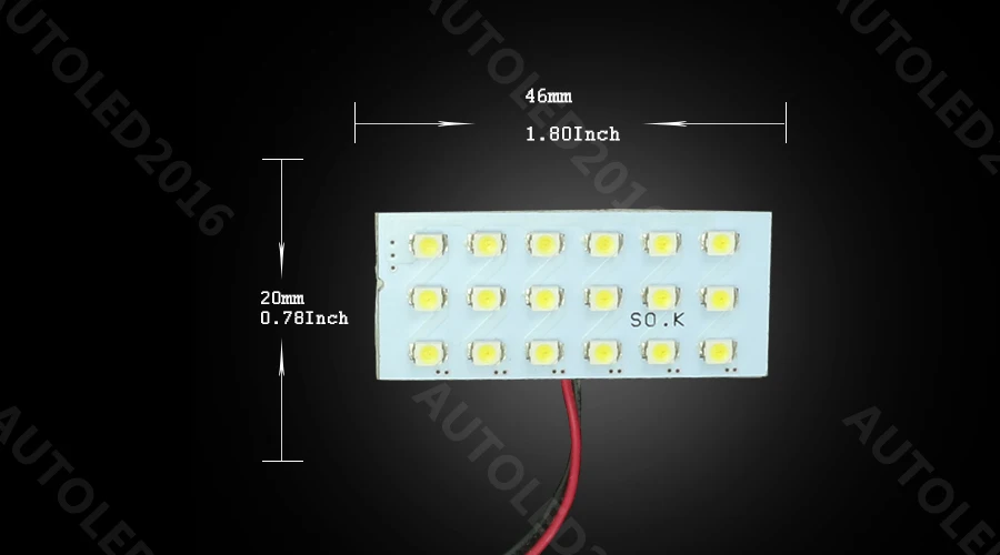 T10 W5W Festoon BA9S Adapter LED 18 Chips 1210 3528 SMD LED Bulb Car Interior Lightig Panel Dome Readling Light Trunk Lamp 12V