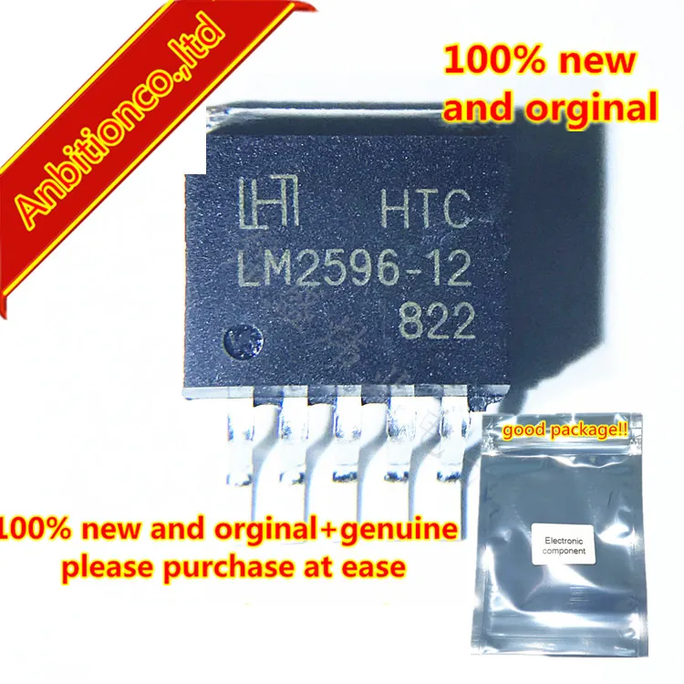 5pcs 100% new and orginal LM2596R-12 LM2596-12 TO263 12V 3.0A, 150Khz, Step-Down Switching Regulator in stock