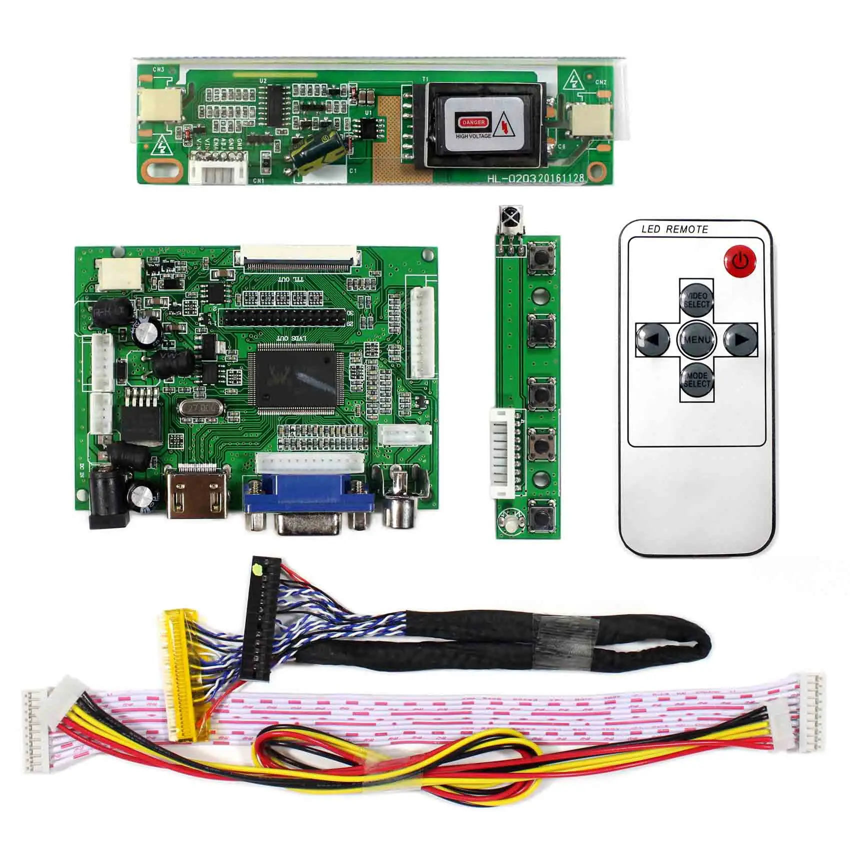 Placa de driver lcd hd mi vga 2av, apto para 15.4 polegadas, tela 1280x800, hd