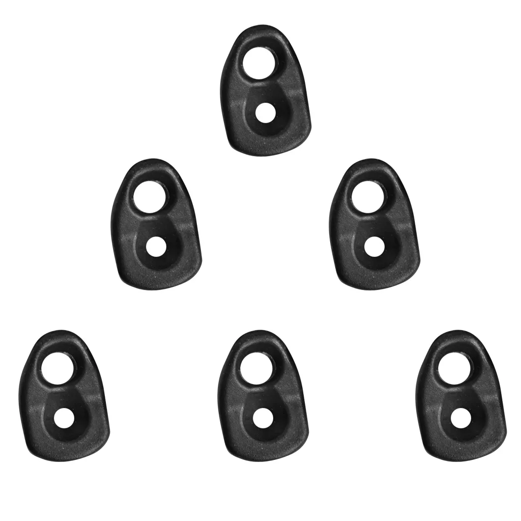 Durável Caiaque Canoa Único Ilhó Amarrar Loop, Segurança Deck Fitting para Caiaque Marinho, Barco de Pesca Acessório, Preto, 6 Pcs