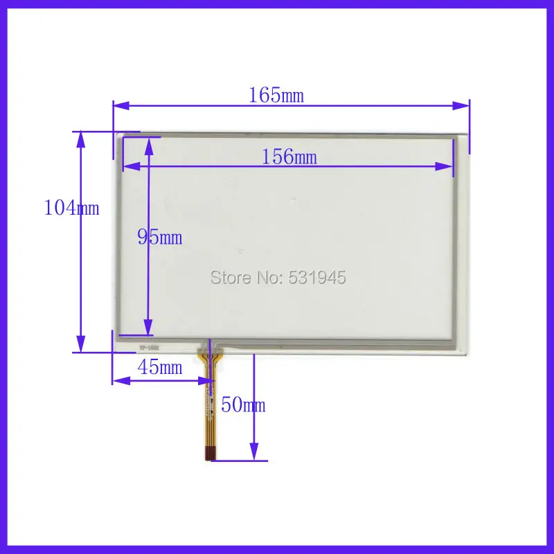 

ZhiYuSun 10PCS/LOT compatible HST-TPA7.0BE NEW Resistive tinch touch screens 7 inch 4 lines touch screen 165*104mm screen