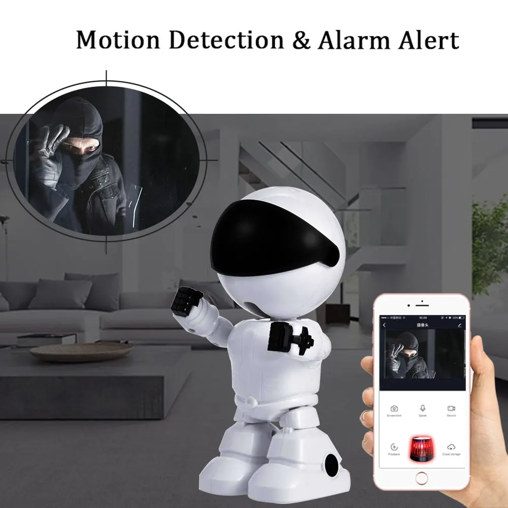 Robot Camera TUYA Alexa Echo 1080P HD Baby Monitor Wifi Two-way Audio Network IP Night Vision Motion Detection SMART Home Shojzj